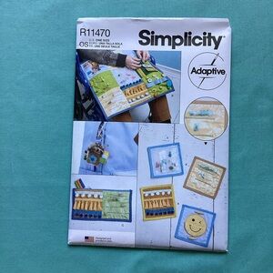 Simplicity R11470 Sewing Pattern Fidget Pages Zipper Case Key Fob Quilt